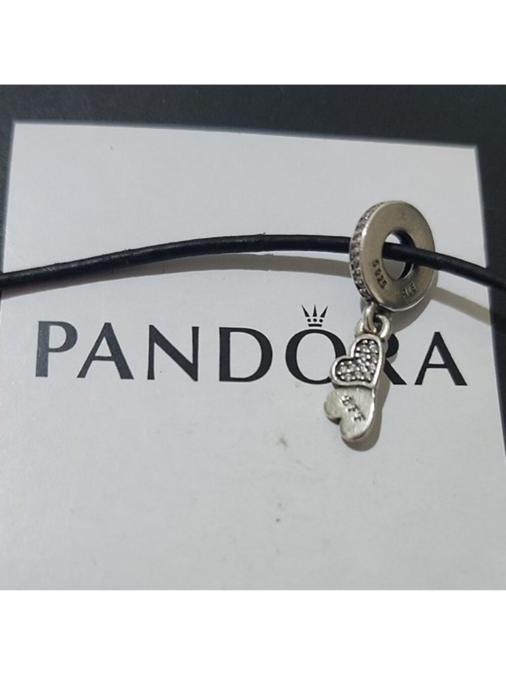 Pandora Retired Sterling Silver Best Friends Forever Dangle Charm 791949cz